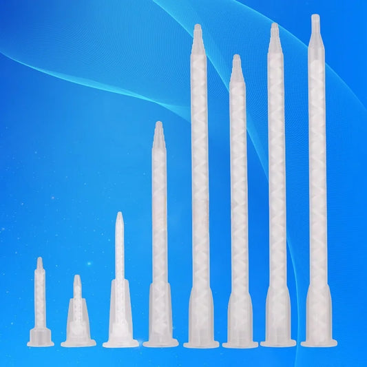 Dual-Component Static Mixer Nozzle | 12-Lobe Helix Mixing Element for Epoxy Dispensing