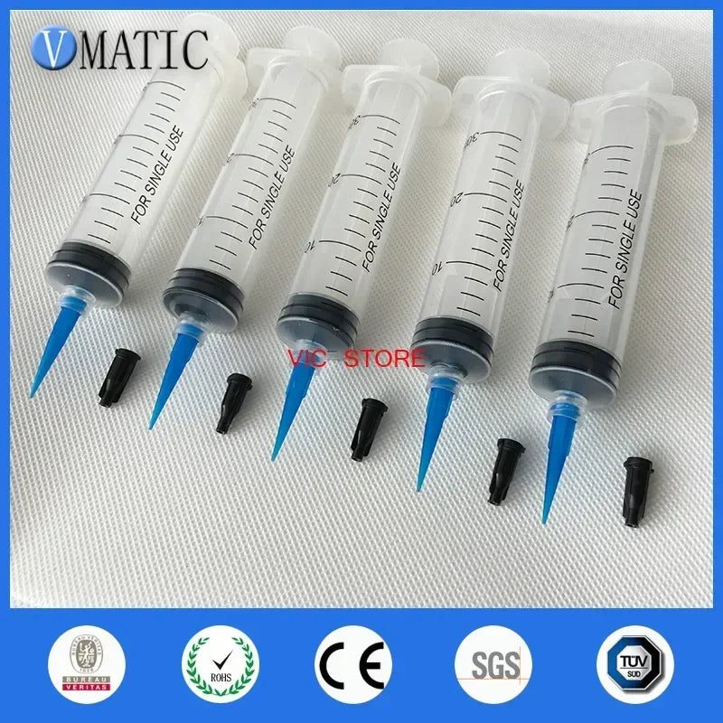 6×30ml Luer Lock Syringe Set ▶ 22G×25mm Epoxy Tips + Caps（6Sets）