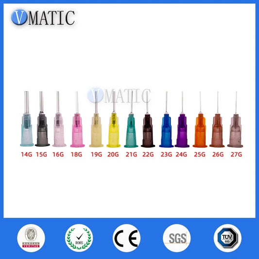 Free Shipping Non Sterilized 100Pcs/Set 14G Solder Paste Adhesive Glue Liquid Dispensing Needle 1/2 Inch Welding Fluxes