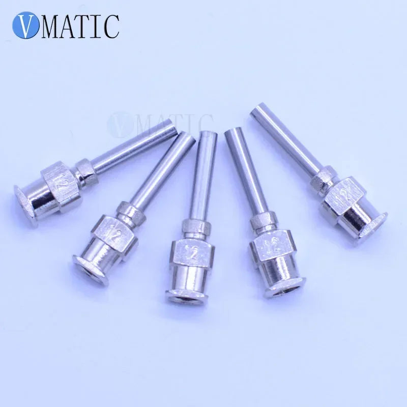 Free Shipping 0.5'' 12G All Metal Blunt Stainless Steel 12 Pcs Adhesive Fluid Glue Dispensing Syringe Needle Tips 1/2 Inch