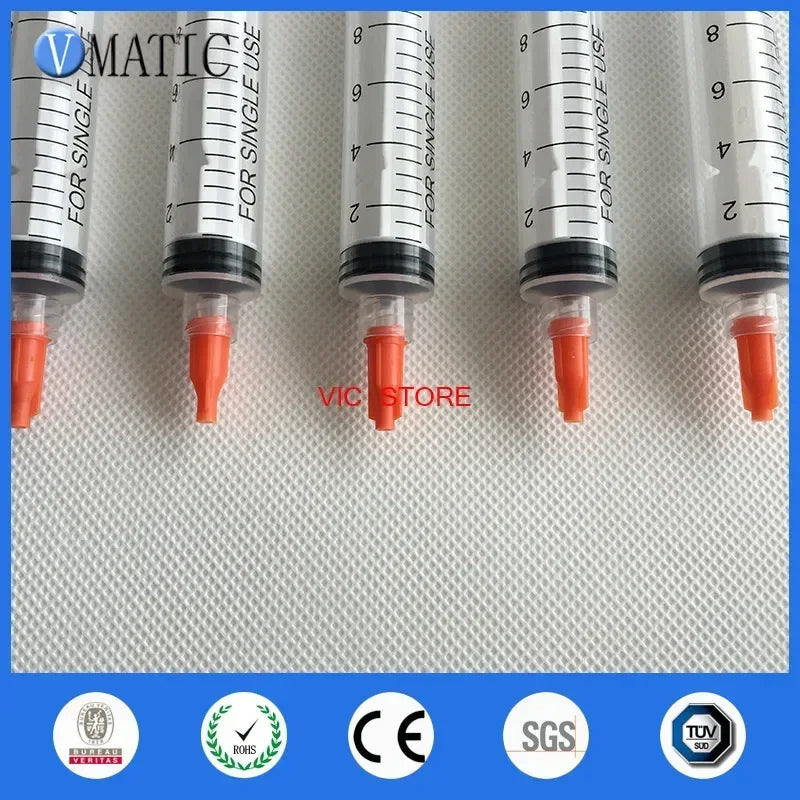5×10ml Industrial Liquid Kit ▶ Luer Lock Dispenser + Anti-Leak Caps 🚚