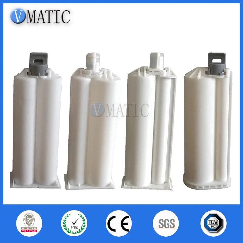 Free Shipping Epoxy Resin Gun Mixing Syringe 50 Cc 50 Ml 1:1 2:1 4:1 & 10:1 Ratio Plastic Glue Dispensing Cartridge