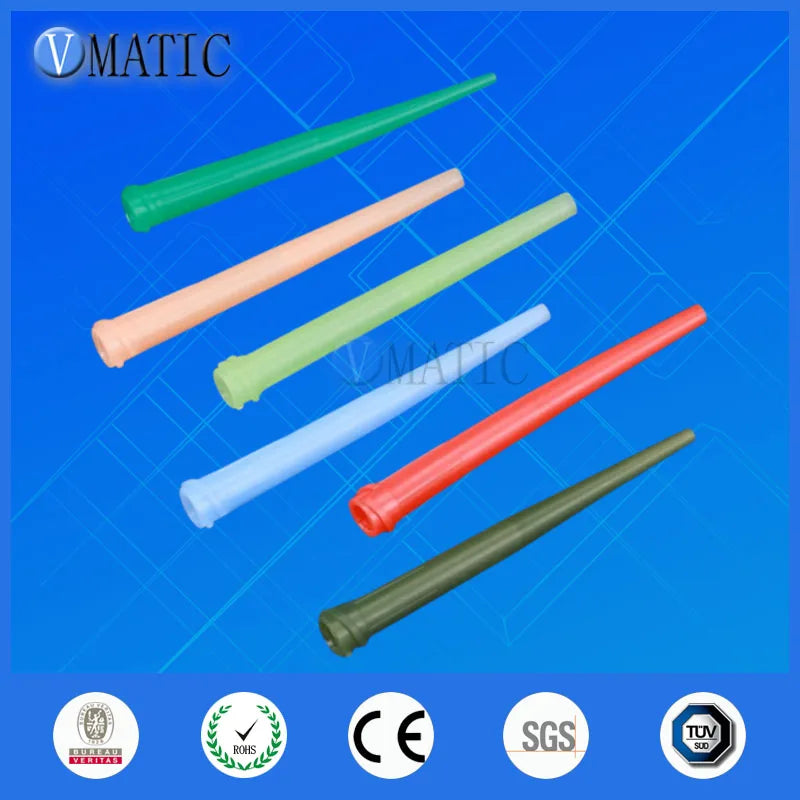 Precision Slant-Cut Dispensing Needle Tips - 60mm Length with Plastic Base TT Thread for EFD Syringe Anti-Clogging