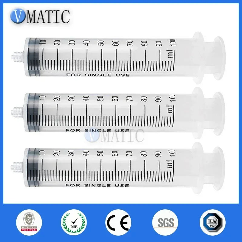 100mL Industrial Dispensing System ▶ 12pcs Lab Pack ▏PC+POM 🚚 ±0.5% Accuracy