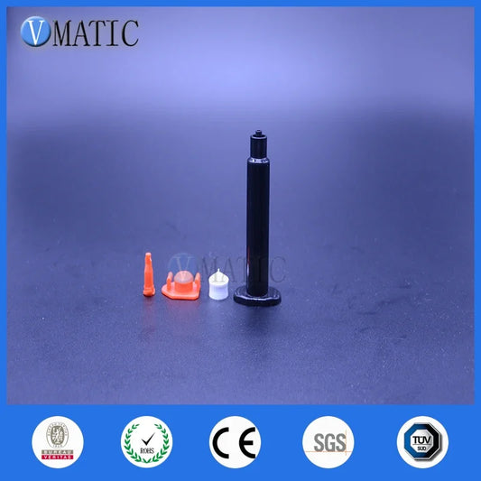 Free Shipping 2500 Sets/Lot 3cc 3ml UV Black Dispensing Pneumatic Syringe Barrel With Piston/Stopper/End Cap Dispenser Syringe