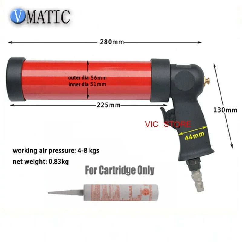 Free Shipping Pneumatic Caulking Glass Glue Gun 310Ml / Cc + Cartridge 1Pc