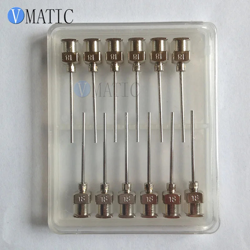 High Quality 12Pcs 1 Inch Tip Length 18G Blunt Stainless Steel Dispensing Needles Syringe Needle Tips Glue Dispenser Needle