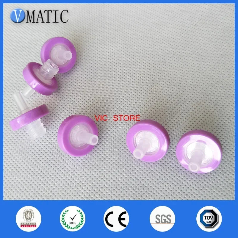 ‌0.45μm Nylon Syringe Filter | 13mm 100-Pack Non Sterile for HPLC & Organic Solvents‌