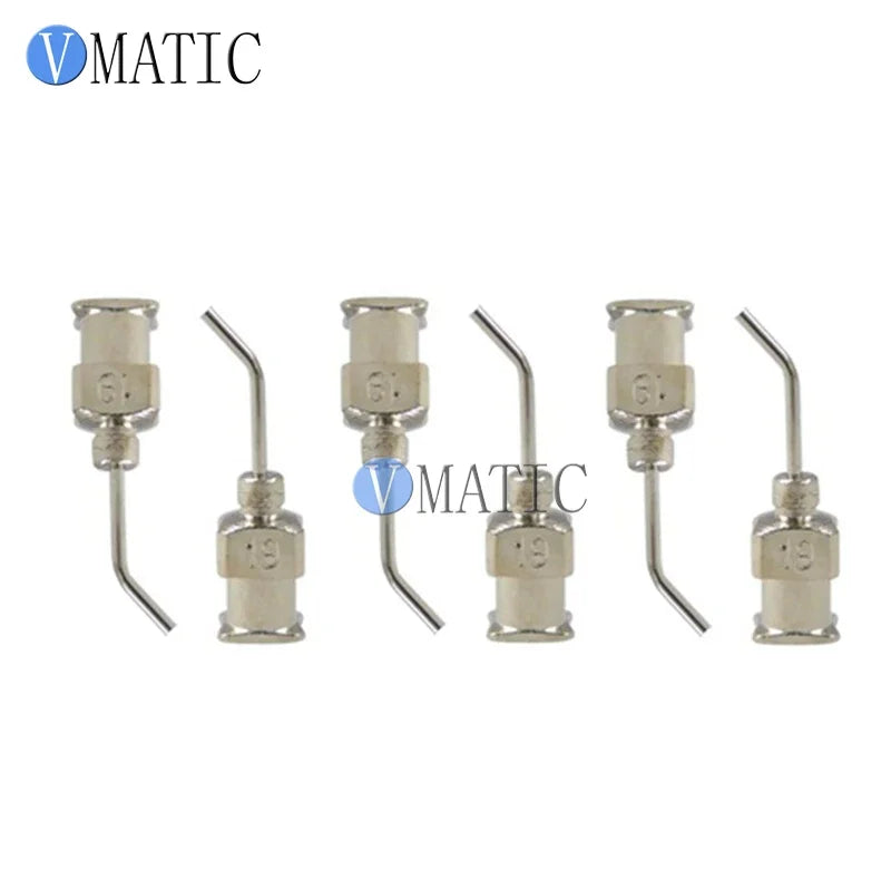 Free Shipping 12Pcs 19G 45 Degree Bent Stainless Steel Dispensing Needle 1/2 Inch