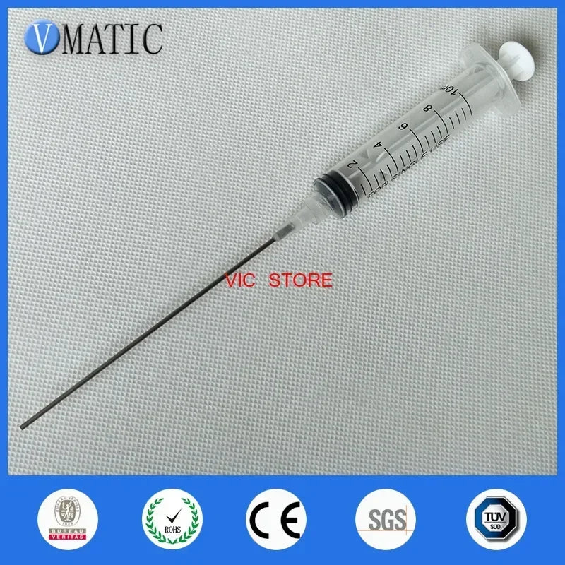Industrial Luer Lock Dispensing Kit 10ml | 16G Blunt Tip Applicator with 10cm Flexible Tubing for High-Viscosity Fluids