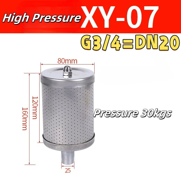Free Shipping XY-05 Noise Reduction 07 Dryer Silencer Exhaust Muffler Pneumatic Diaphragm Pump 20/15/12