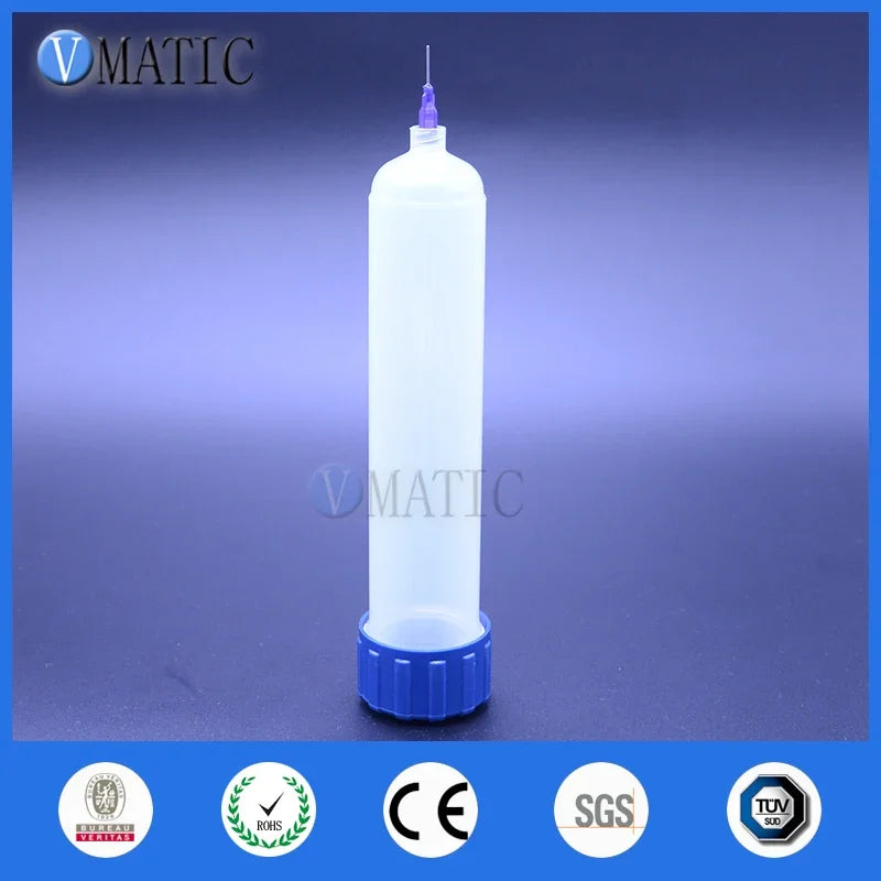 Free Shipping Thickening Explosion Proof 200cc/ml Helix Luer Lock Dispensing Pneumatic Syringe Barrel With Adapter