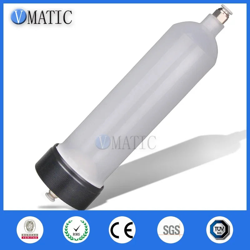 High Quality US Type Thickening 300 Cc / Ml Glue Filling Pneumatic Plastic Dispenser Syringe Barrel Set With Fast Quick Fitting