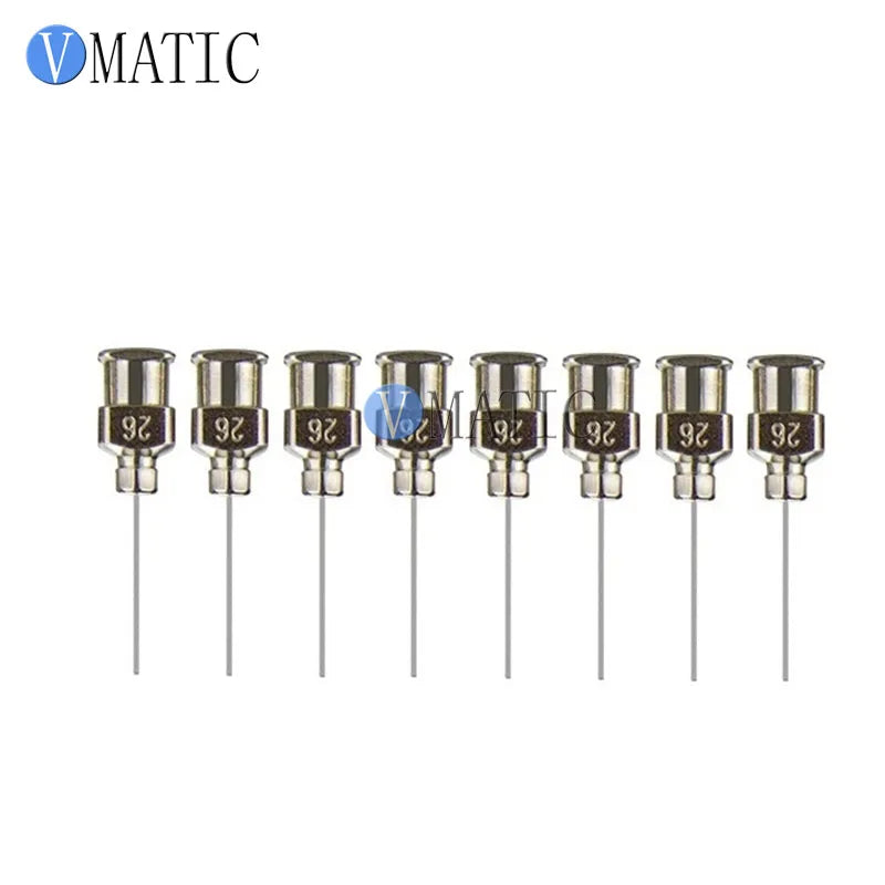 Free Shipping 12Pcs 1 Inch Tip Length 26G Blunt Stainless Steel Liquid Glue Dispensing Dispenser Syringe Needle
