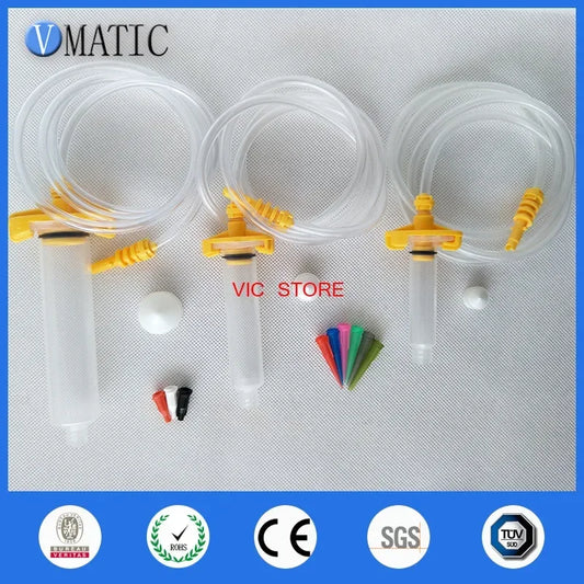 Free Shipping High Recommendation Yellow Color Liquid Dispenser Solder Paste Adhesive Glue Syringe + Dispensing Needle Tip