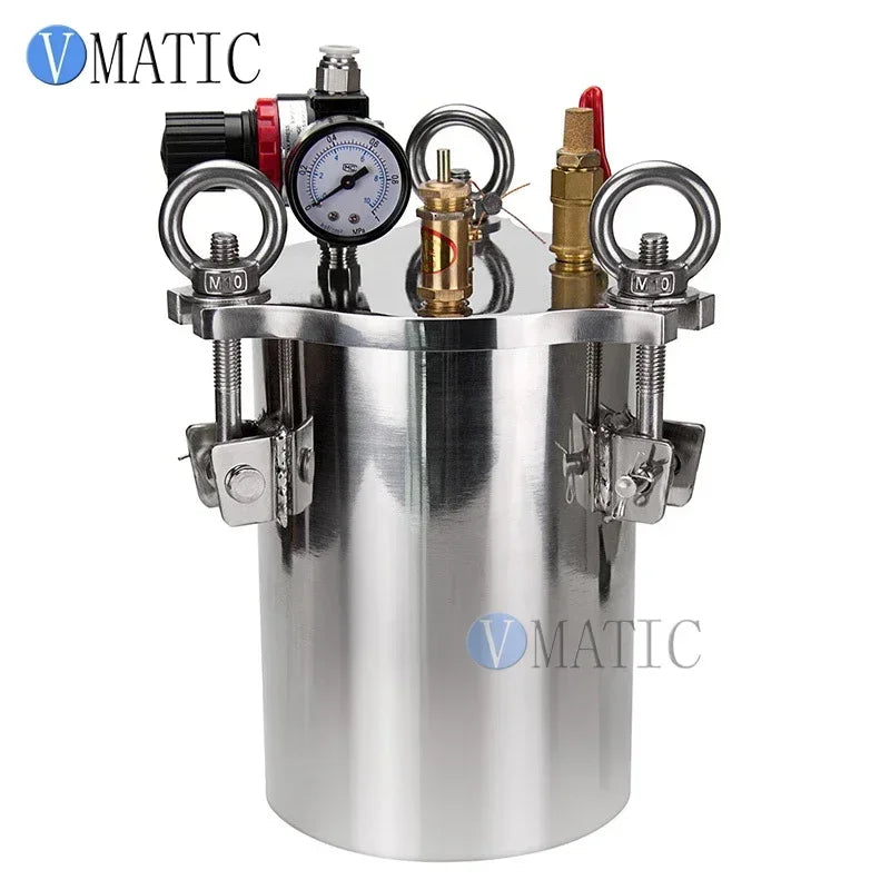 Automatic AB Epoxy Resin Glue Dispenser Machine | Dual Chamber Stainless Steel Mixing Controller with Pressure Tank & Valve