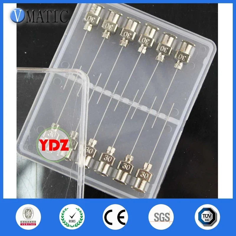 Free Shipping 12Pcs 1 Inch Tip Length 30G Blunt Stainless Steel Dispensing Needles Syringe Needle Tips Glue Dispensing Needle