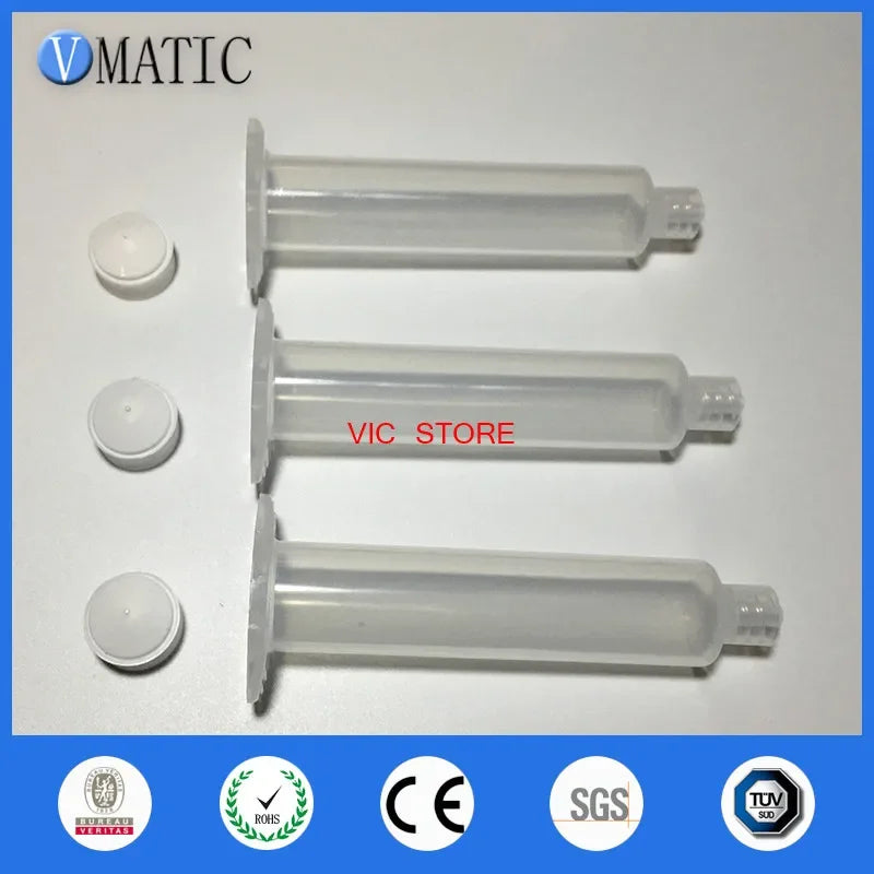‌5ml Air-Powered Syringe Kit | Clear Industrial Dispenser for High-Viscosity Resin/Adhesive (Durable Piston + Pressure Gauge Por