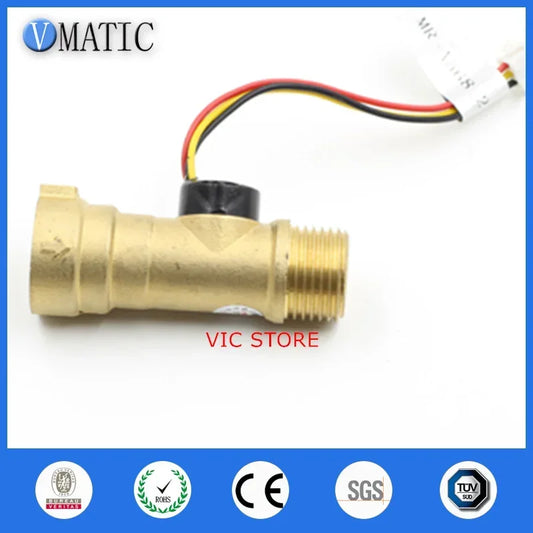 Free Shipping Copper Housing High Precision VCA568-2 Pipe Fluid Rate Oem Intelligent Brass Water Flow Sensor G1/2