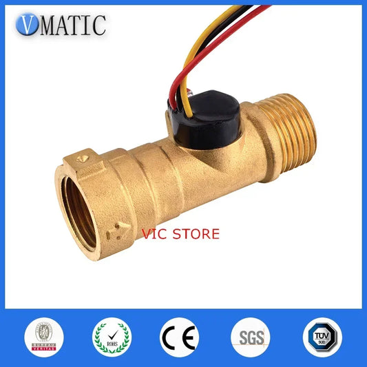 Free Shipping Copper Housing High Precision VCA568-2 Pipe Fluid Rate Oem Intelligent Brass Water Flow Sensor G1/2