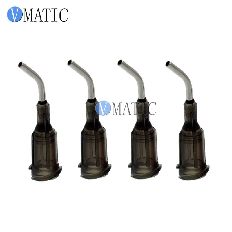 High Quality 16G Grey 0.5" Length 45 Degree Bend Bent Dispensing Needle Tips Blunt Stainless Steel Dispenser Needles 1/2 Inch