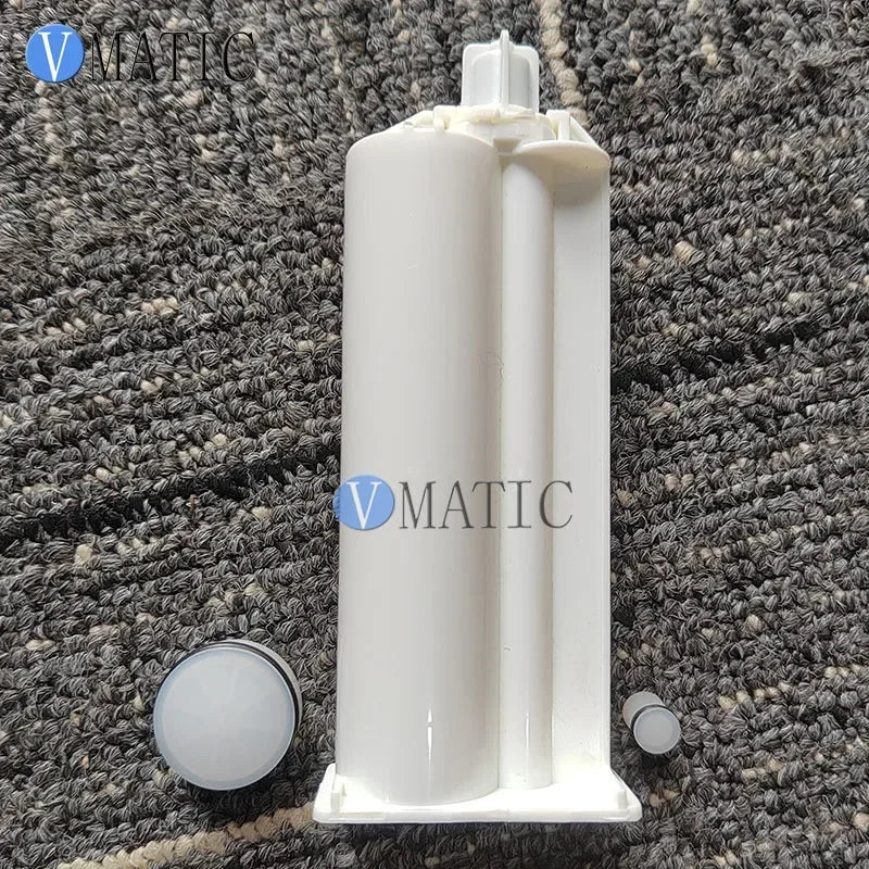 2 Pcs Two Component AB Glue Mixing Plastic Cartridge 50 Ml / Cc 10:1 Ratio
