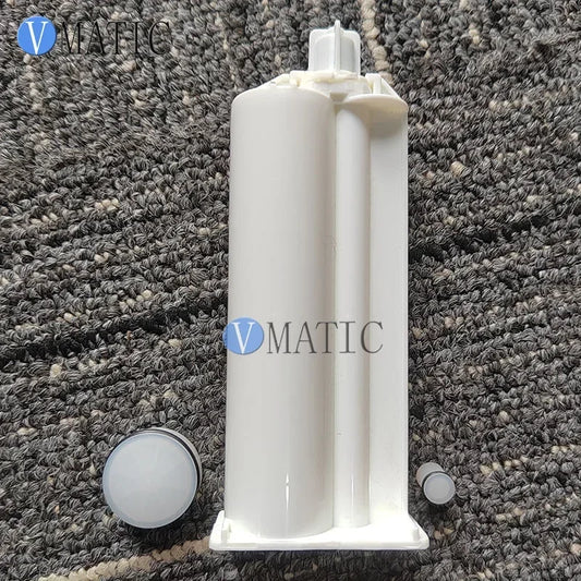 2 Pcs Two Component AB Glue Mixing Plastic Cartridge 50 Ml / Cc 10:1 Ratio