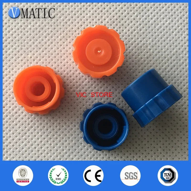 ‌100Pcs Syringe Tip Caps | Color-Coded Blue/Orange Stoppers /DIY Free Shipping‌