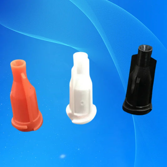 50pc Luer Lock Tip Caps Orange Color Screw Type Plastic Syringe Stopper For Industrials