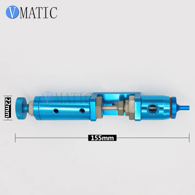 High Quality Small Valve Quality Needle Off Dispensing Valve / Blue Color Glue Dispense Nozzle Valve