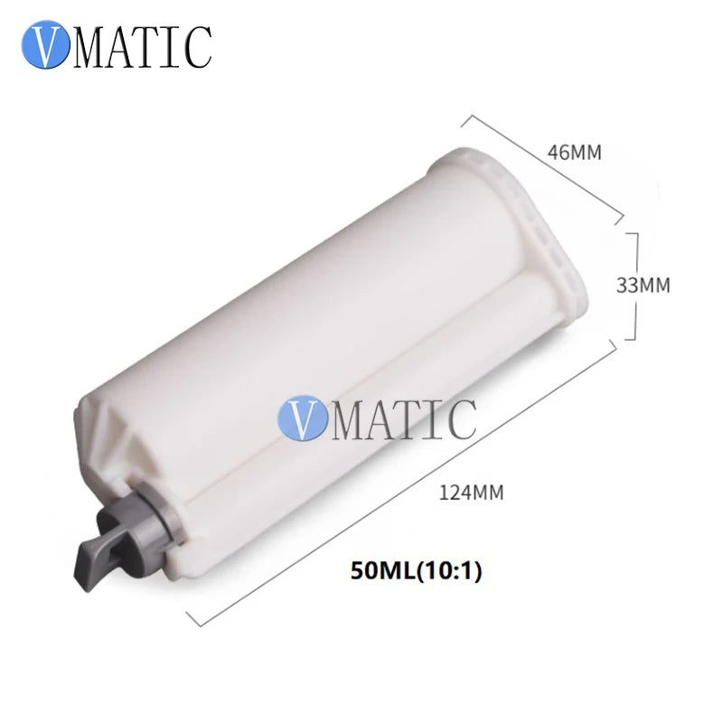 Free Shipping Epoxy Resin Gun Mixing Syringe 50 Cc 50 Ml 1:1 2:1 4:1 & 10:1 Ratio Plastic Glue Dispensing Cartridge