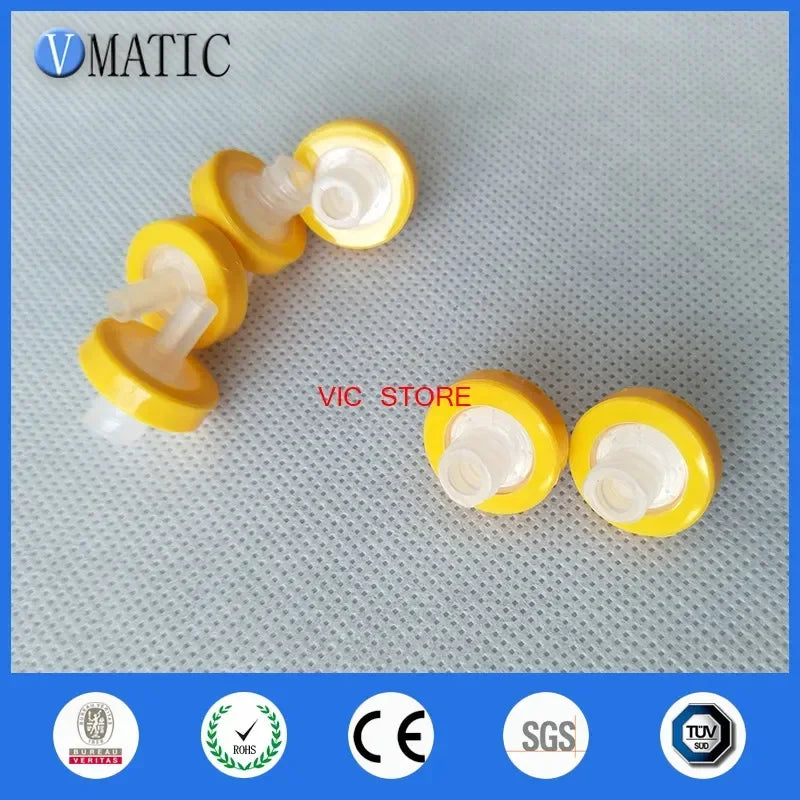 ‌0.22μm Non Sterile Syringe Filter | 13mm Yellow PES Membrane for HPLC & Bacterial Removal (100-Pcs)‌