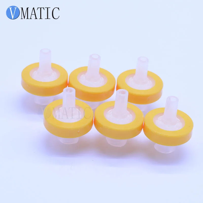 High Quality 100Pcs 13mm 0.22um Plastic Yellow Syringe-Driven Filter Syringe Filter Water Solution Filtration Membrane