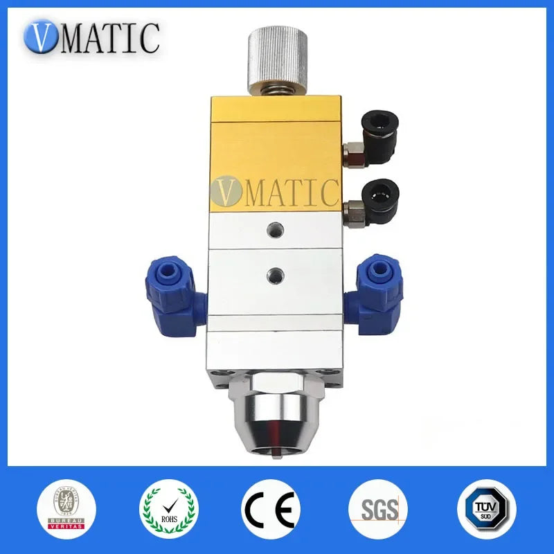 High Quality Single Cylinder Two Fluid Suction Adjustable ABS Double Liquid Dispensing Valve Double Rubber Mixing Valve 1: 1