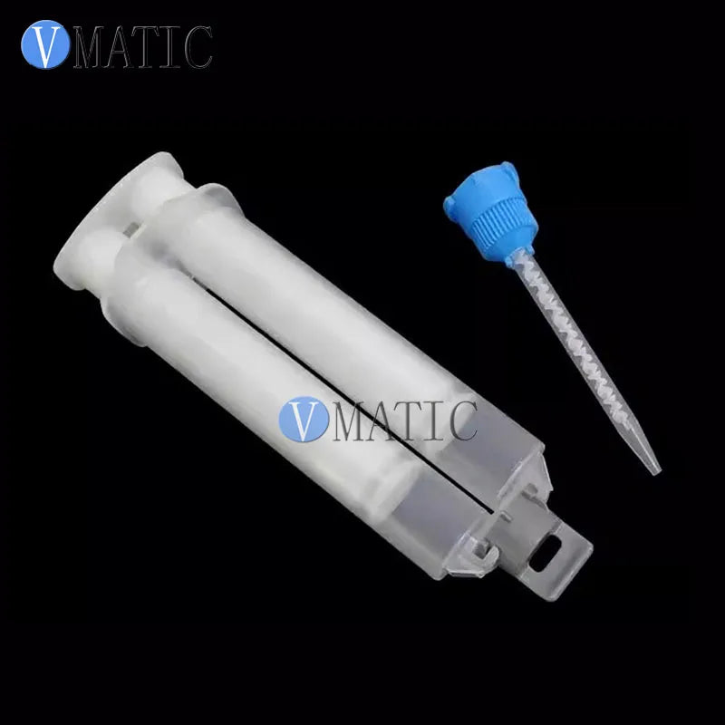 Manual Dispensing Gun for AB Epoxy Adhesive, Dual Barrel Cartridge 24ml 1:1 Mix Ratio, for 2-Part Glue, Resin, Sealant