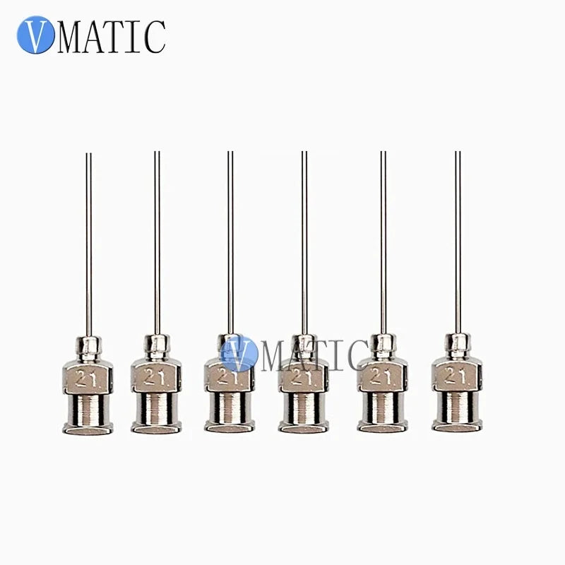 Free Shipping 12Pcs 1 Inch Tip Length 21G Metal Stainless Steel Glue Syringe Needle