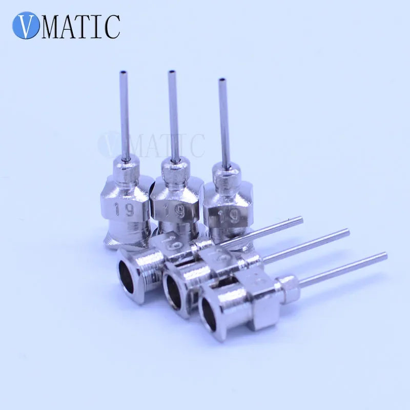 Free Shipping 1/2 Inch Tip Length 19G All Metal Blunt Stainless Steel Glue Dispensing Syringe Needles Tips 12Pcs