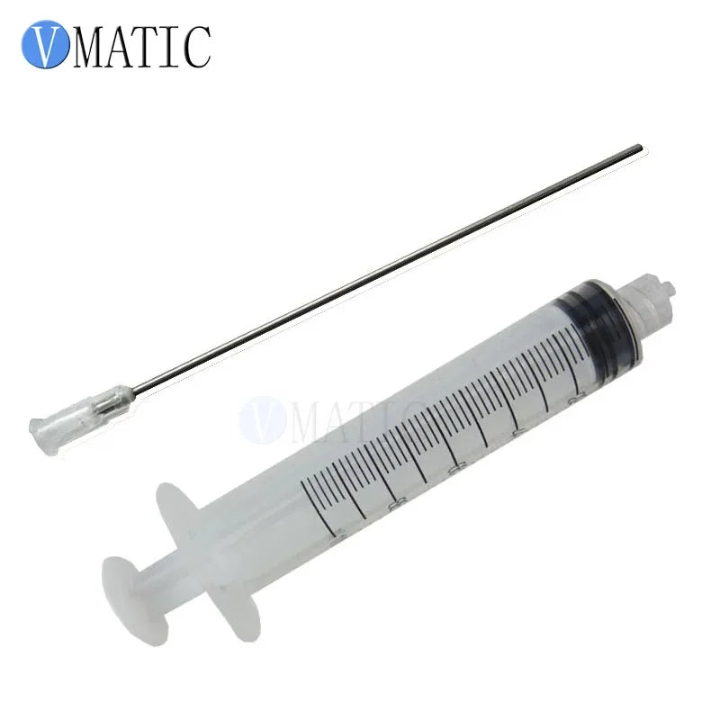 Free Shipping Quality Assurance 5Sets 10Cm Tubing Length 16G Blunt Tip 5Pcs 10Cc Syringe And Red Syringe Tips