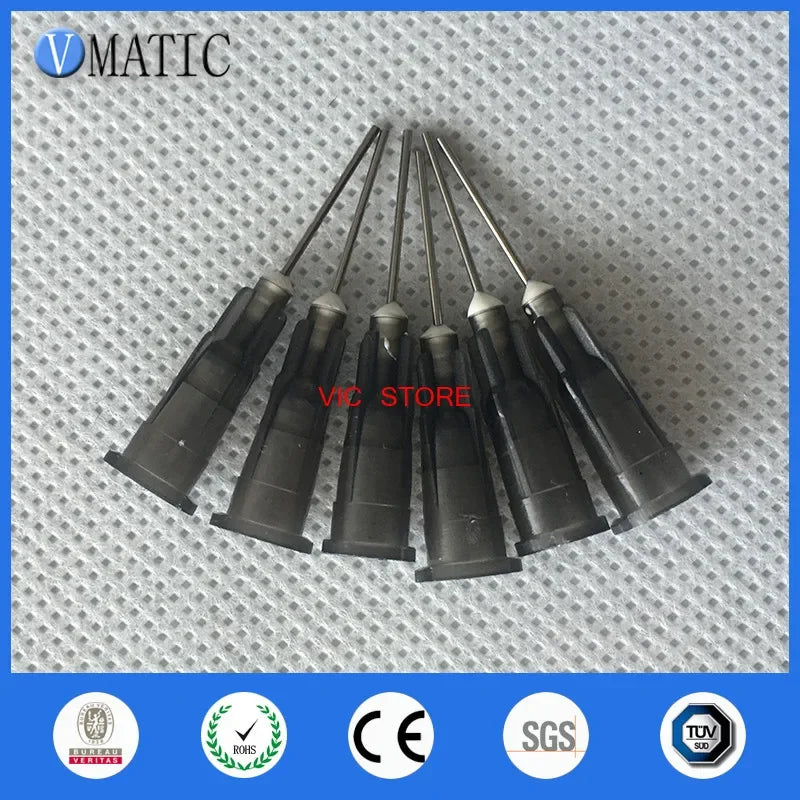 Free Shipping 100Pcs 22G 0.5'' 1/2 Inch Pinhead for Dispensing Syringe Glue Dispenser Needle Tip
