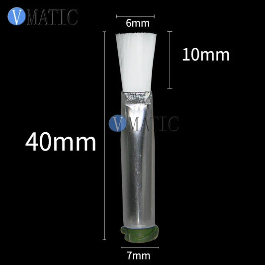 Free Shipping 14G-27G Dispensing Needle Brush Double Screw Thread Needles Efd Soft Brush Needle Flat 6mm Mouth Dispenser Needle