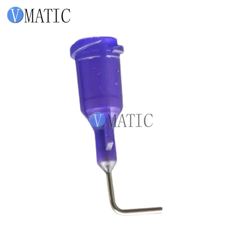 Free Shipping 21G Purple 0.5'' Length 90 Degree Bend Bent Blunt End Stainless Steel Dispensing Needle Tips 1/2 Inch