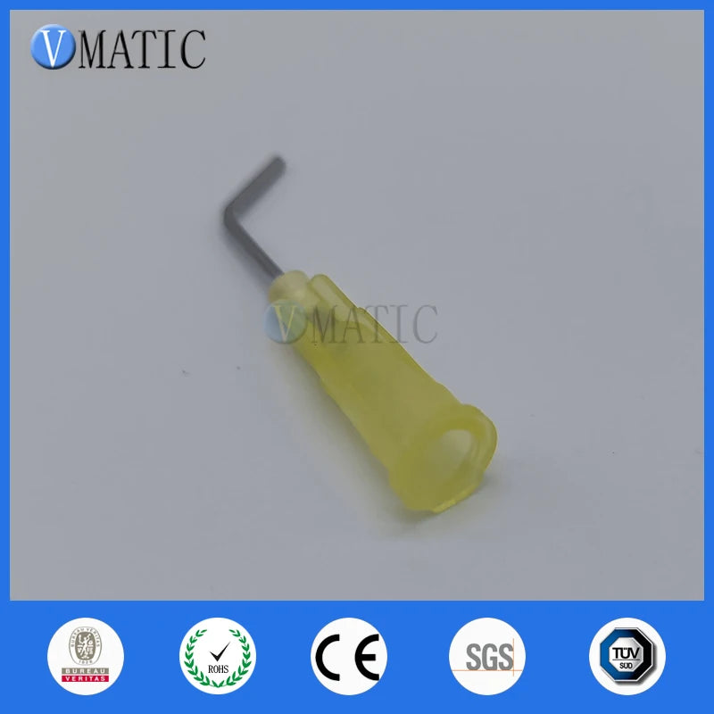 Free Shipping 100 Pieces 20G 45 Bent Degree 0.5'' 1/2 Inch Glue Dispensing Needle Bayonet Type Blunt Needles
