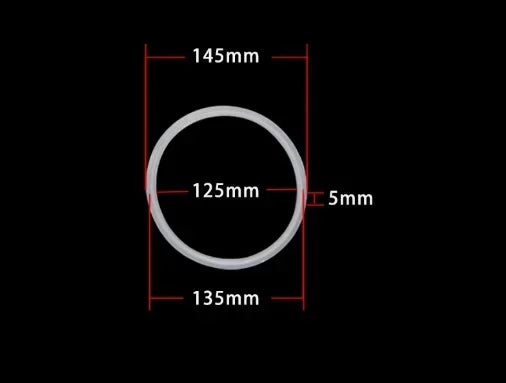 High-Temperature & Acid/Alkali Resistant Silicone Gasket Frame-Mounted Pressure Tank Seal, Durable Anti-Dust Rubber Ring