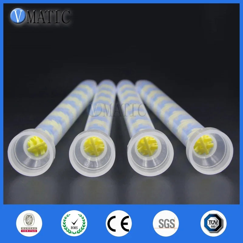 Free Shipping 10pcs GSM9-14 All Purpose Use Glue Dispense Plastic Static Mixer Nozzle AB Adhesive Mixing Tube