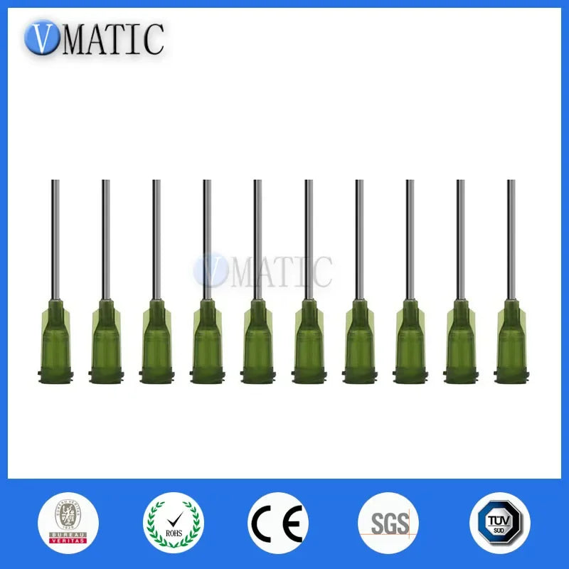 Free Shipping 100Pcs 14G Precision S.S. Dispense Tip With Pp Safety Lock Hub, 1" Tubing Length Glue Dispenser Needles