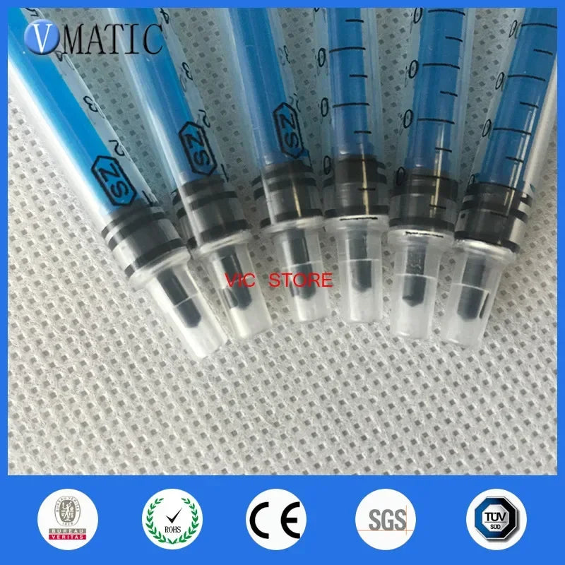 Free Shipping Non Sterilized 10 Pcs Plastic Manual Syringes 1cc 1ml With Orange Color Syringe Cap/Stopper