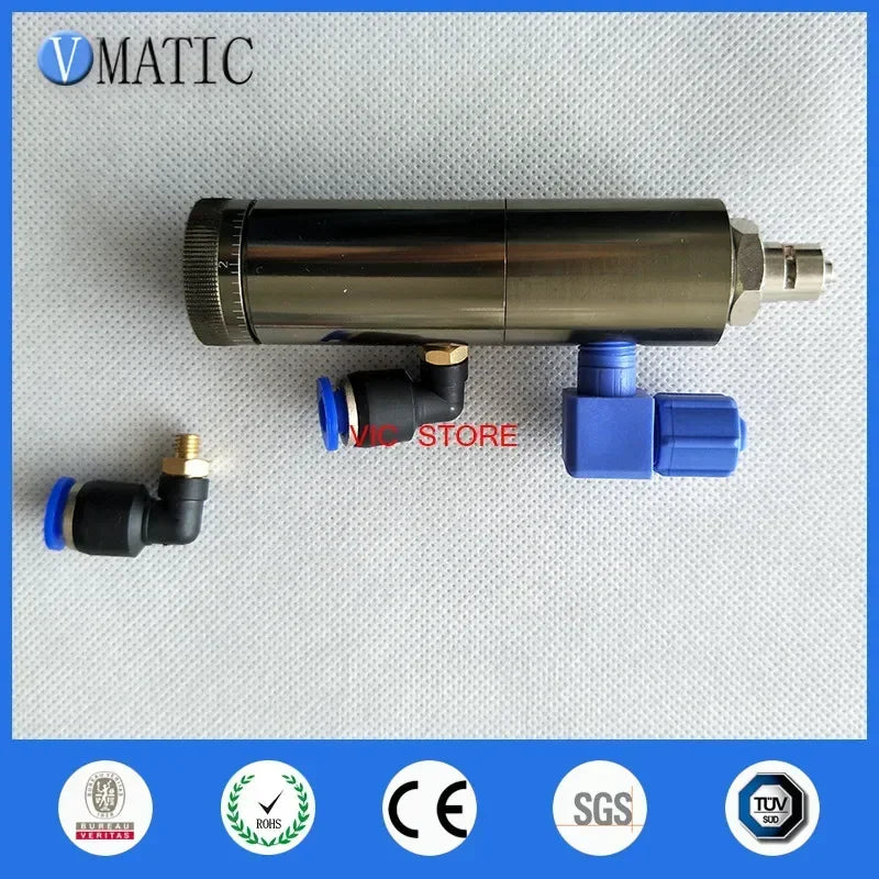 Precision Flow Control Valve | Micrometer Dial-Adjust Luer Lock Dispenser with PTFE Tip Seal