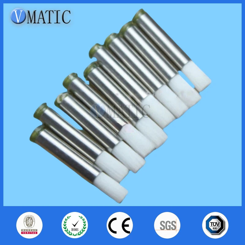 Free Shipping 14G 7mm Needle Brush Double Screw Thread Needles EFD Soft Brush Needle Round Mouth Glue Dispensing Tip