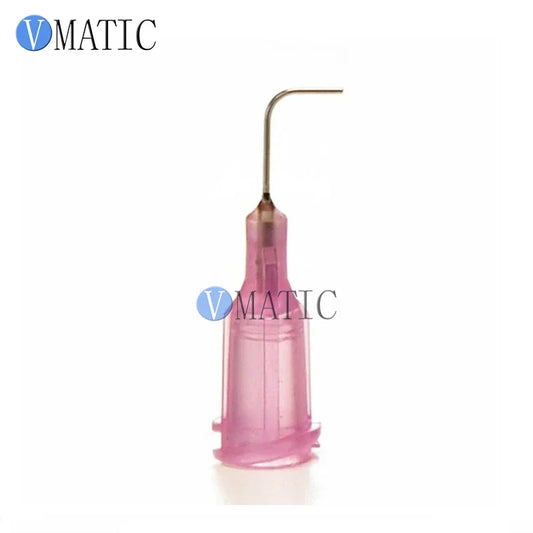 Free Shipping Pink Color 1/2 Inch 90 Degree Bent Glue Dispensing Needles 20G