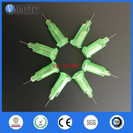 Free Shipping Non Sterilized 100Pcs 34G 0.25'' Dispensing Glue Syringe Barrel Needle Tip 1/4 Inch